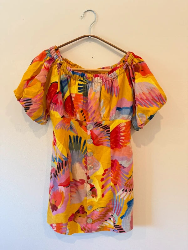 Farm Rio Neon Macaws Dress