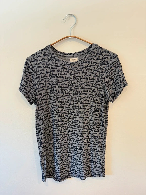 L’AGENCE Ressi Fitted “Love” Tee