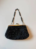 Vintage Black Beaded Mini Bag