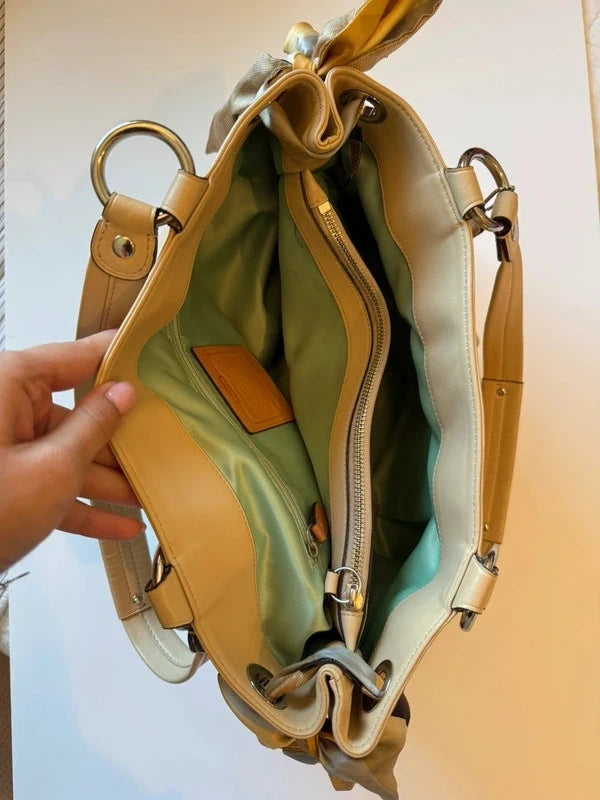 Coach Kyra Leather Scarf Shoulder Bag