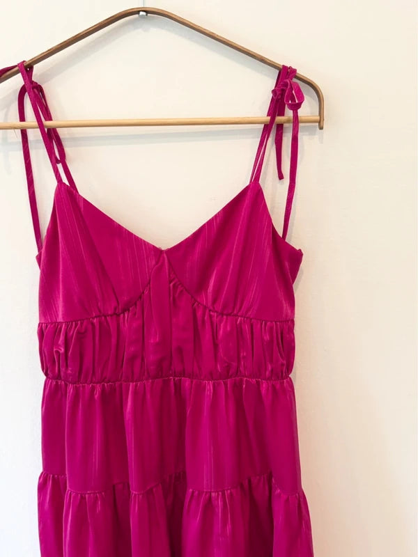 Mini Pink Silk Dress