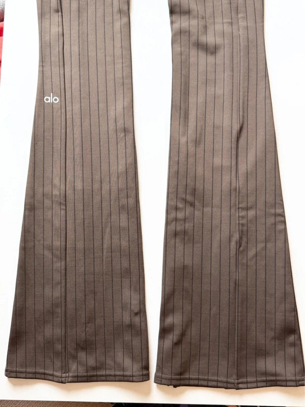 NWOT Alo Yoga Pinstripe Workout Set