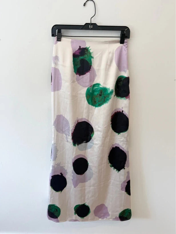 Nasty Gal Polka Dot Silk Skirt