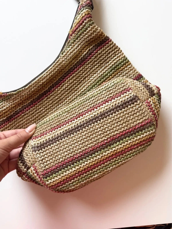 Strada Woven Multi Stripe Shoulder Bag