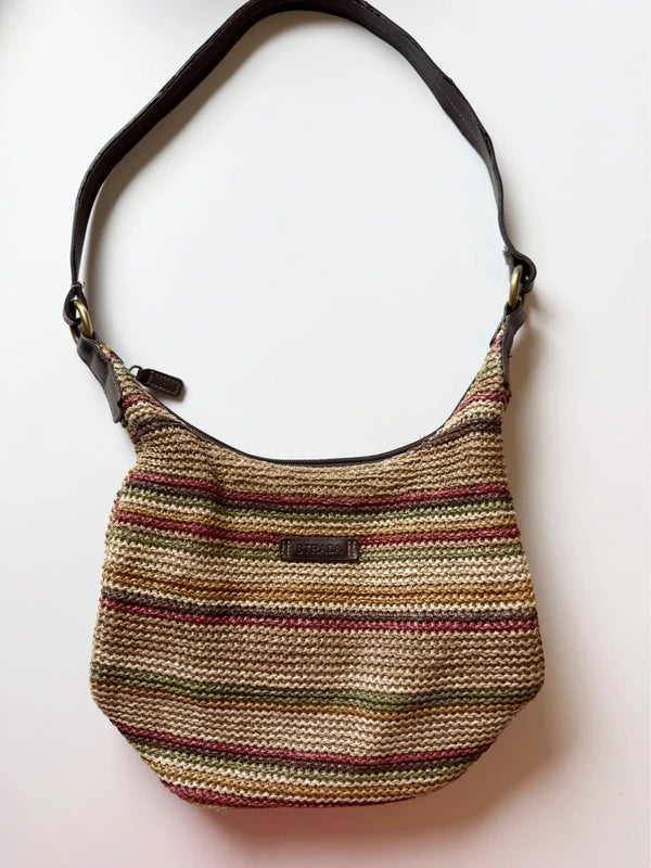 Strada Woven Multi Stripe Shoulder Bag