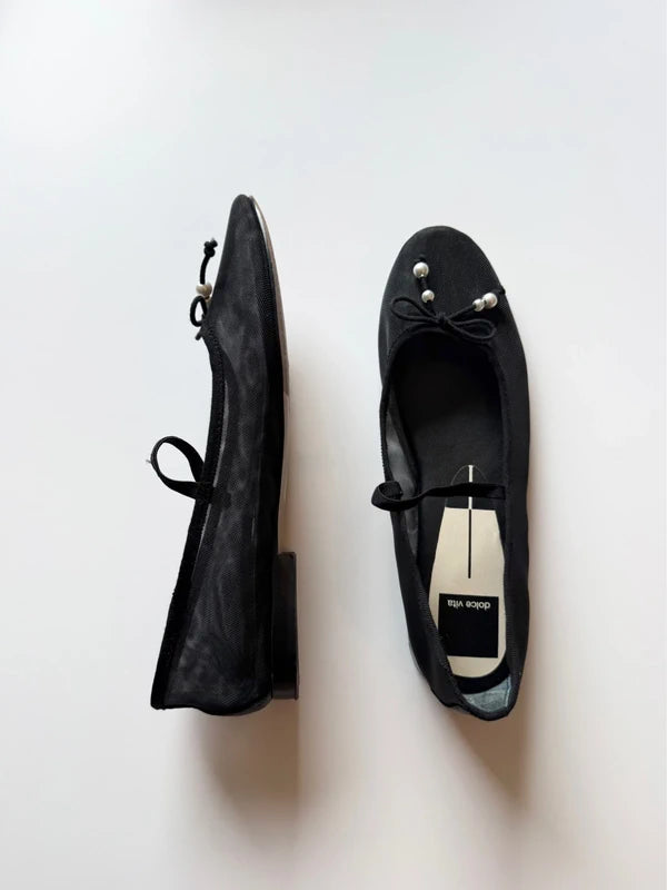 Dolce Vita Cadel Pearl Mesh Mary Jane Ballet Flats