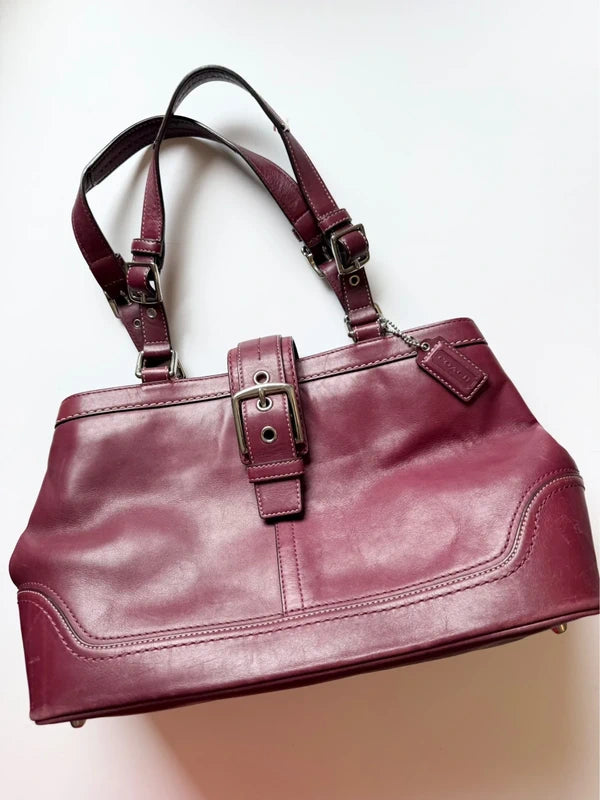 Authentic Vintage Coach Hamptons Leather Carryall Satchel