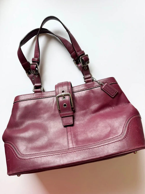 Authentic Vintage Coach Hamptons Leather Carryall Satchel