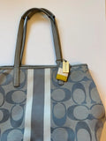Coach Hamptons Weekend Signature Stripe Medium Tote