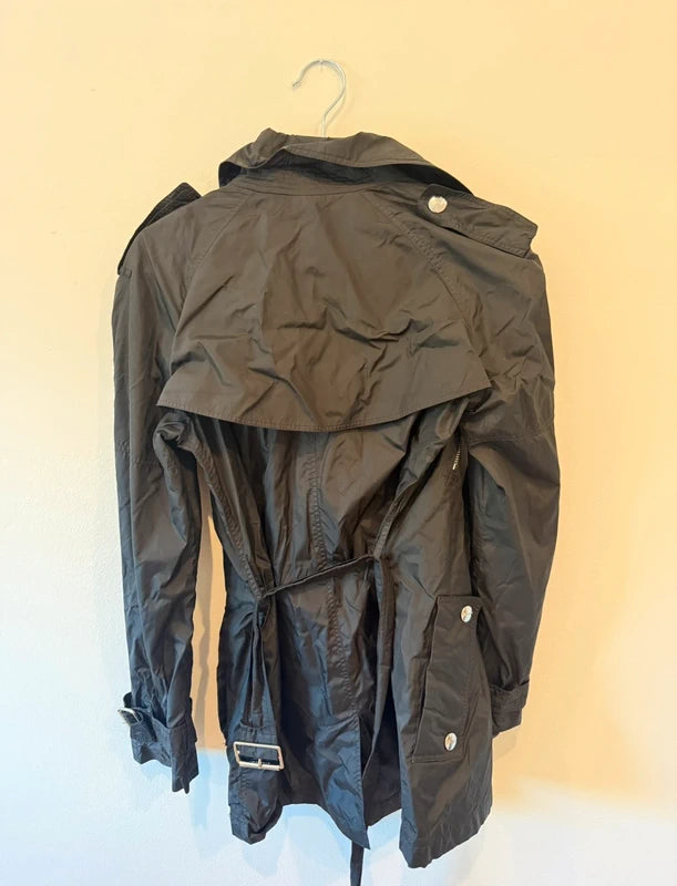Burberry Brit Zip Front Moto Utility/Rain Coat