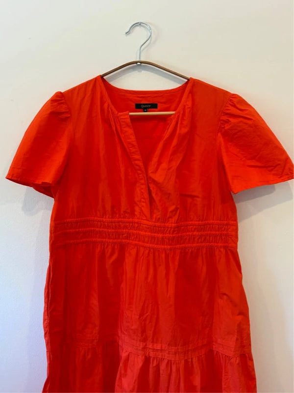 Quince Tiered Orange Maxi Dress