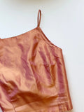 Pink Iridescent Satin Tank Top