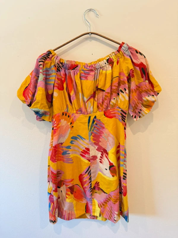 Farm Rio Neon Macaws Dress