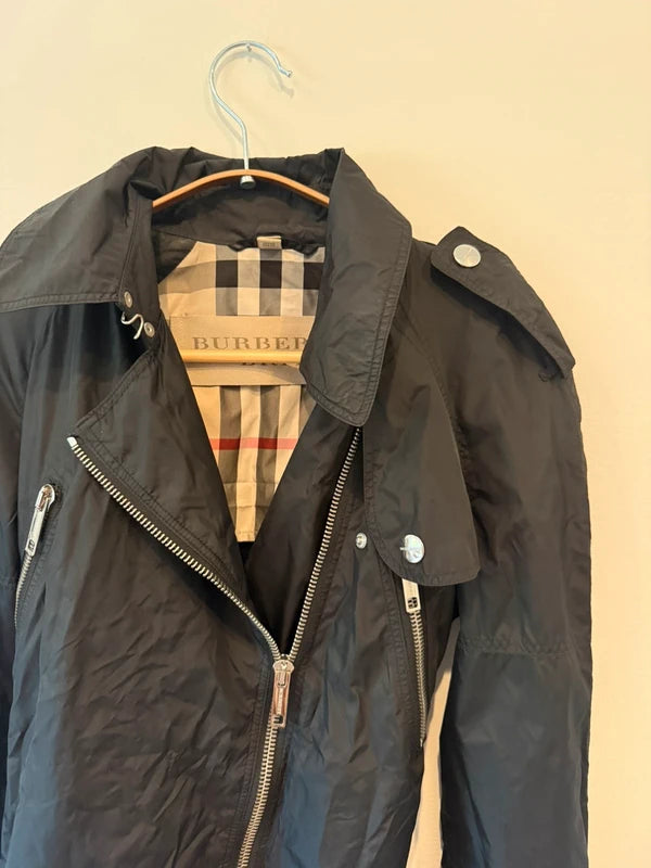 Burberry Brit Zip Front Moto Utility/Rain Coat