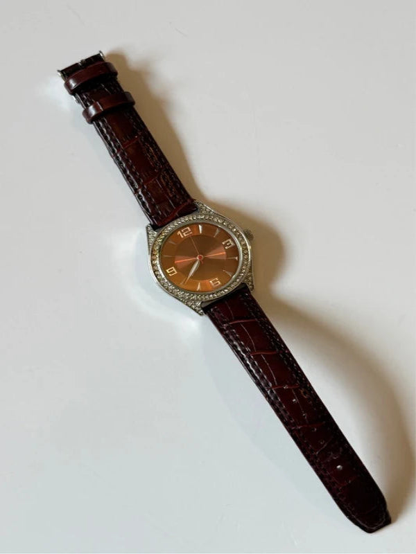 Merona Red Snakeskin Watch