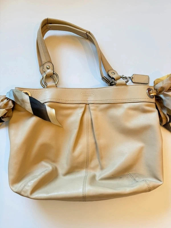 Coach Kyra Leather Scarf Shoulder Bag