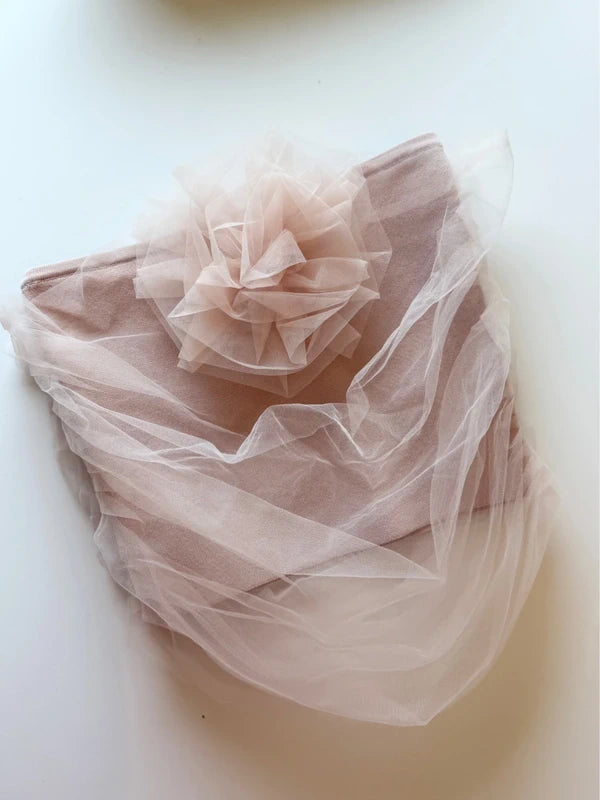 Pink Tulle Flower Top