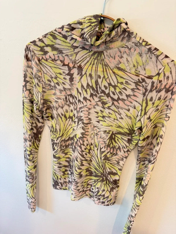 AFRM Zadie Power Mesh Turtleneck Top