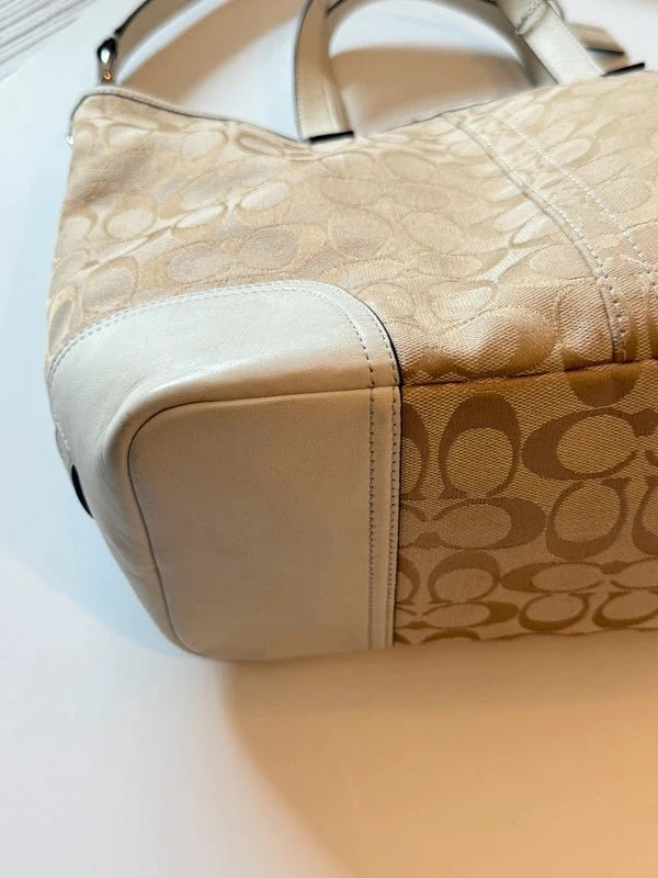 White Coach Signature Canvas Tote Bag