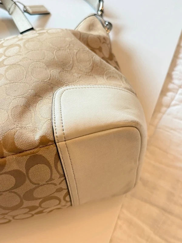 White Coach Signature Canvas Tote Bag