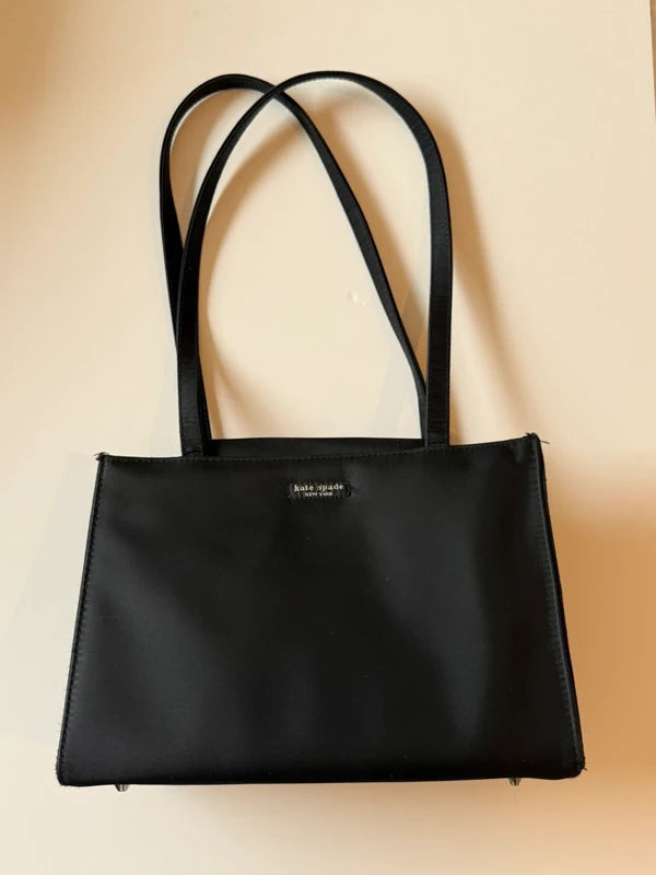 Vintage Black Nylon Kate Space Shoulder Bag
