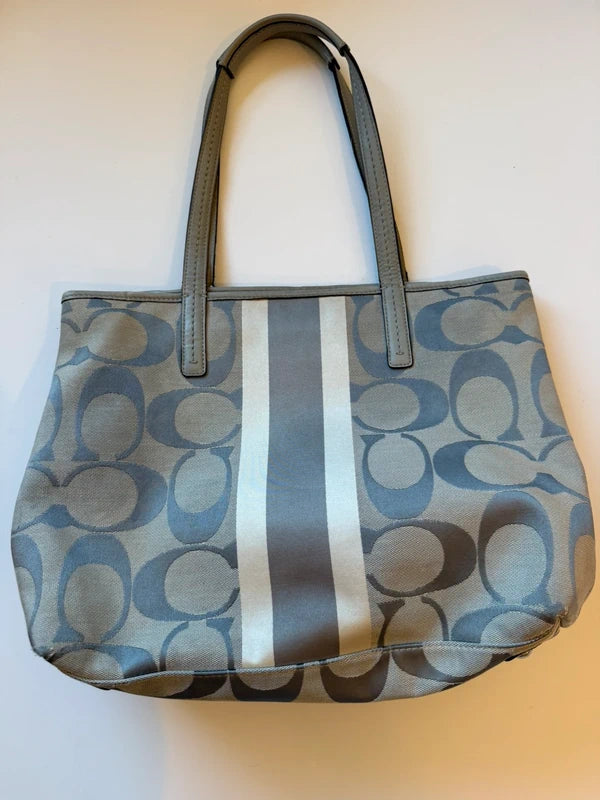 Coach Hamptons Weekend Signature Stripe Medium Tote