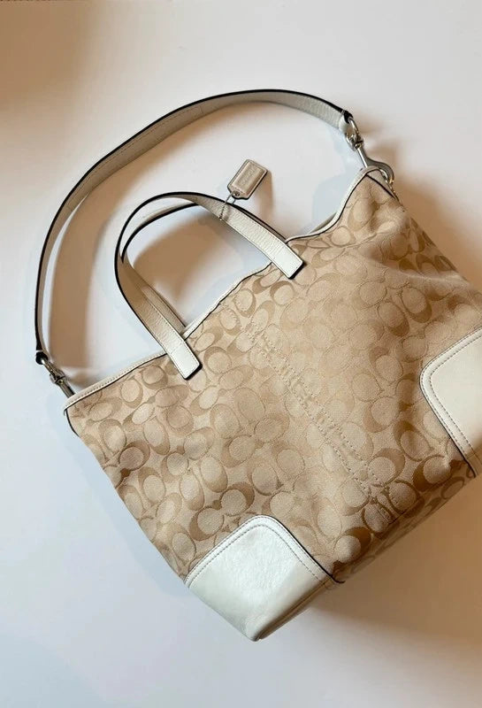 White Coach Signature Canvas Tote Bag
