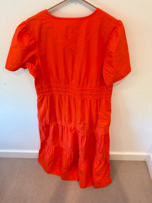 Quince Tiered Orange Maxi Dress