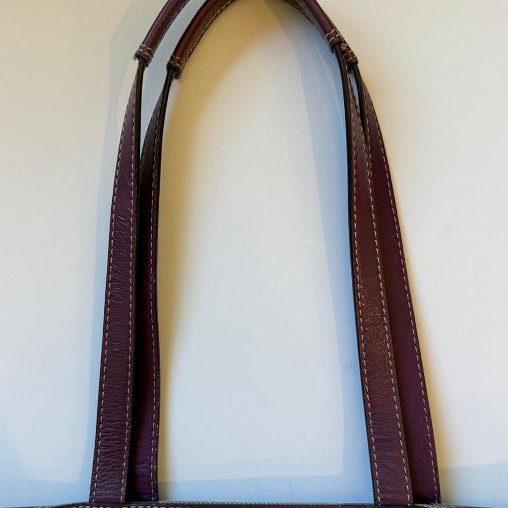 Coach Signature Signature Stripe Multifunction Tote in Plum/Lilac