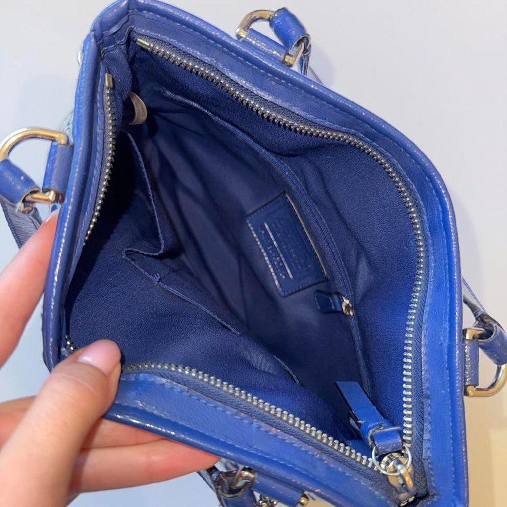 Coach Signature Stripe Zip Pocket Convertible Tote