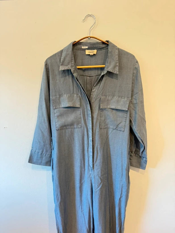 L’AGENCE Delia Denim Blue Jumpsuit