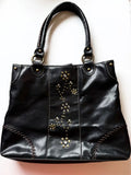 Vintage Nine West Black Shoulder Tote Bag