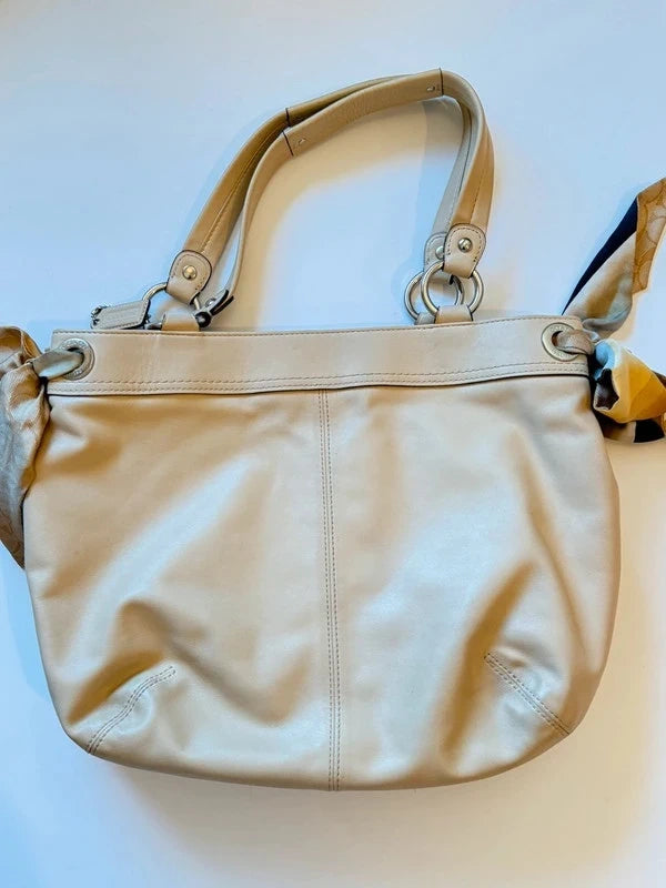 Coach Kyra Leather Scarf Shoulder Bag