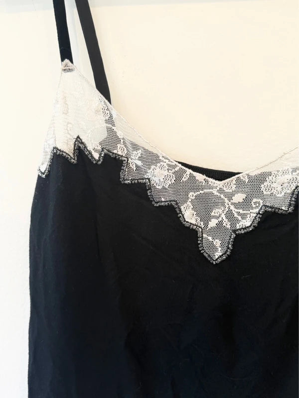 Vintage Banana Republic Black Lace Tank