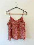 Express Paisley Ruffle Trim Cami