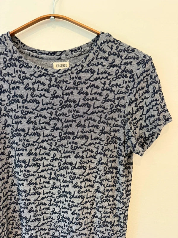 L’AGENCE Ressi Fitted “Love” Tee