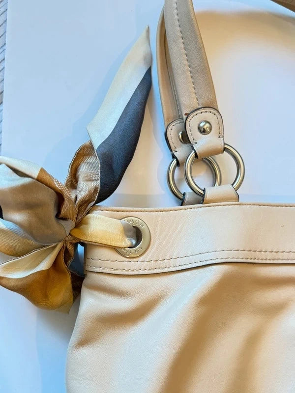 Coach Kyra Leather Scarf Shoulder Bag