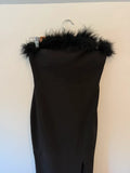 Likely Desi Feather Slit Midi Dress