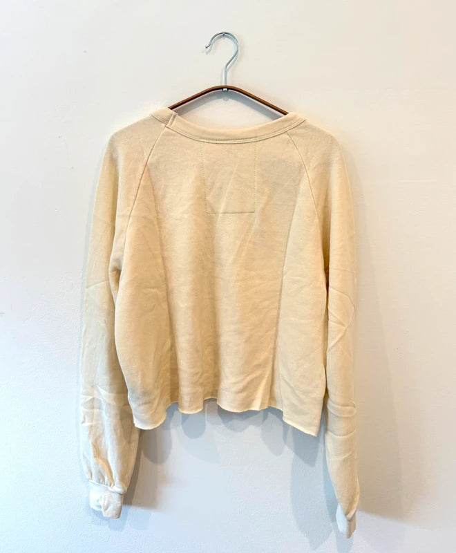 Aviator Nation Daydream Cropped Crew Sweatshirt Relaxed
