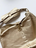 Vintage Gold Metallic Leather Medium Bag
