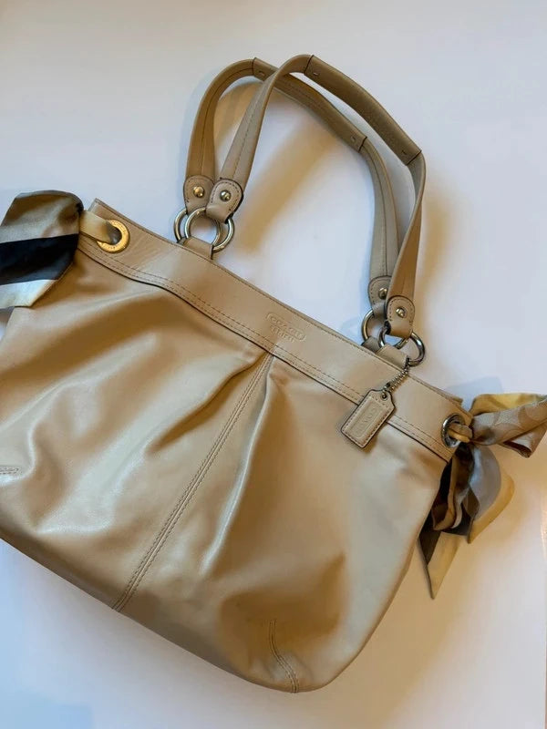 Coach Kyra Leather Scarf Shoulder Bag