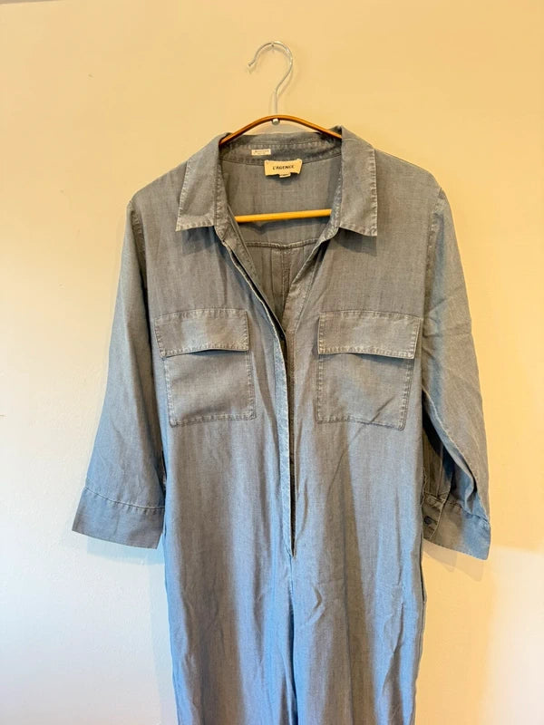 L’AGENCE Delia Denim Blue Jumpsuit