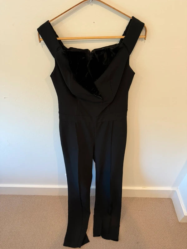L’AGENCE Black Velvet Jumpsuit