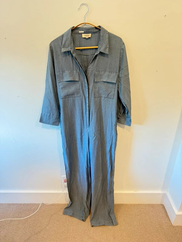 L’AGENCE Delia Denim Blue Jumpsuit