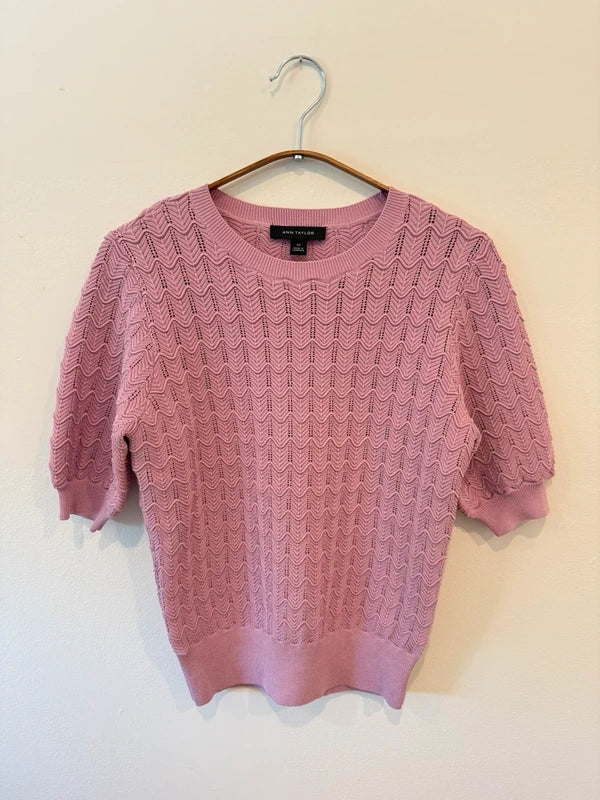 Ann Taylor Maeve Pink Short Sleeve