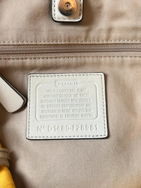 White Coach Signature Canvas Tote Bag