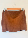 Alice & Olivia Brown Suede Mini Skirt